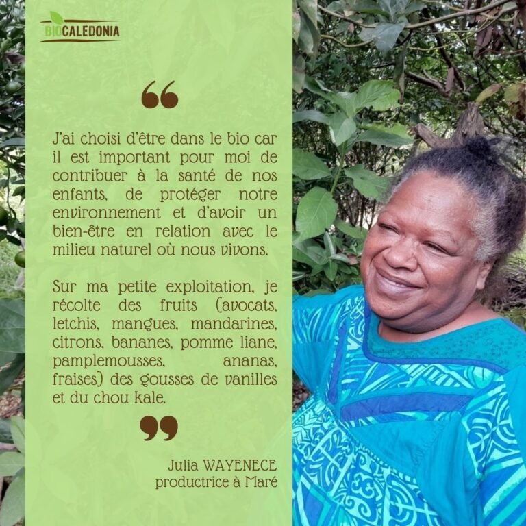Julia Wayenece, productrice à Maré.